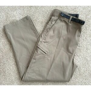 Gerry Mens 38x30 (Fits 38x28) Chino Tan Adventure Hiking Nylon Stretch Pants EUC